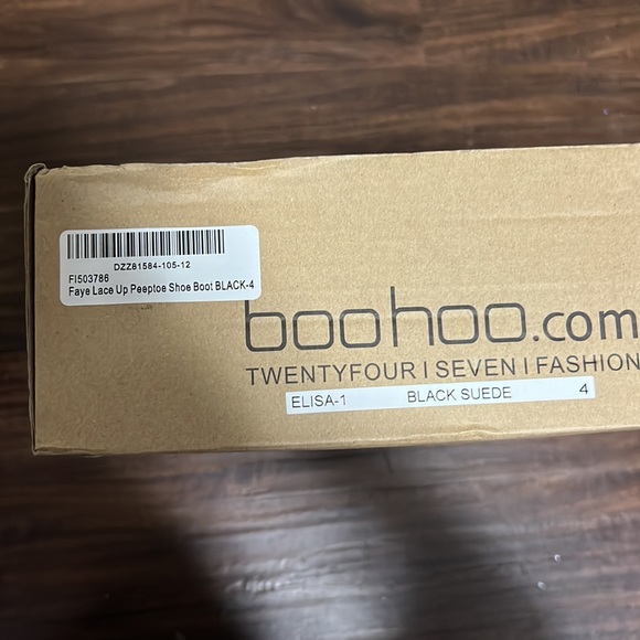 FAYE LACE UP PEEPTOE SHOE BOOT - black - Picture 11 of 12